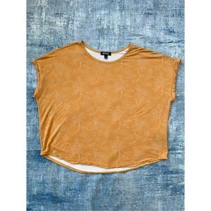 Buffalo David Ditton Mustard Yellow Floral Blouse XXL